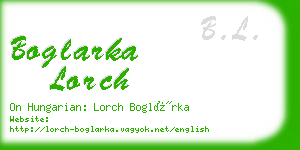 boglarka lorch business card